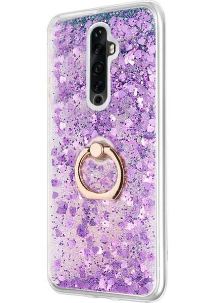 Oppo Reno 2z Kılıf Glitter Liquid Holder Mor fiyatları