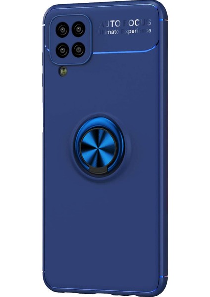 Samsung Galaxy A12 Kılıf Kickstand Ring Holder Lacivert fiyatları