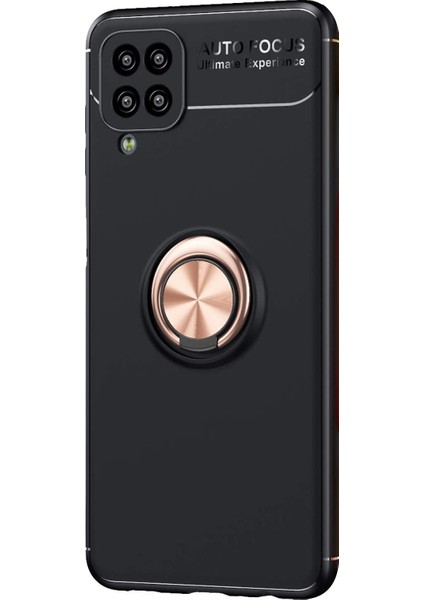 Samsung Galaxy A12 Kılıf Kickstand Ring Holder Siyah - Rose fiyatları