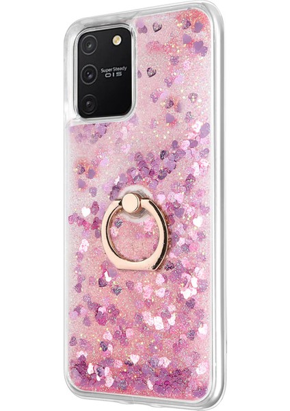 Samsung Galaxy A91 Kılıf Glitter Liquid Holder Pembe fiyatları