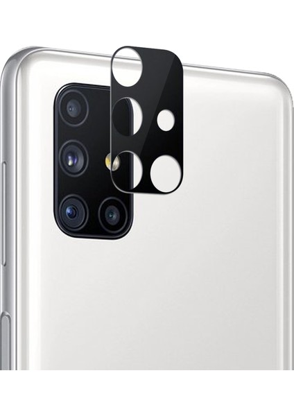Samsung Galaxy M51 Kamera Lens Koruma Camı V2 Siyah