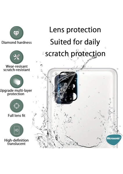 Samsung Galaxy M51 Kamera Lens Koruma Camı V2 Siyah