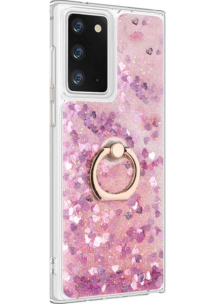 Samsung Galaxy Note 20 Kılıf Glitter Liquid Holder Pembe fiyatları