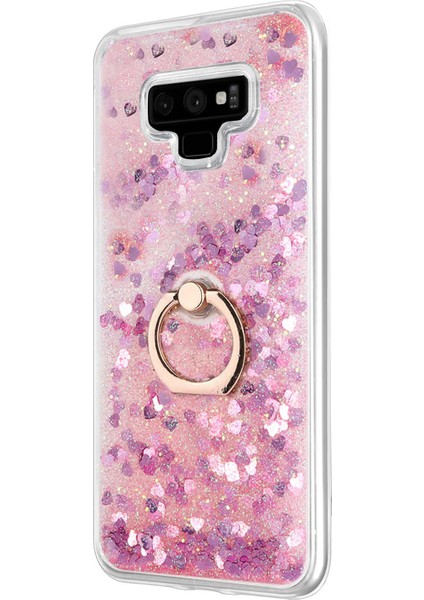 Samsung Galaxy Note 9 Kılıf Glitter Liquid Holder Pembe