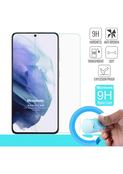Samsung Galaxy S21 Nano Glass Cam Ekran Koruyucu Şeffaf