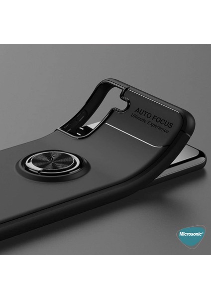 Samsung Galaxy S21 Plus Kılıf Kickstand Ring Holder Siyah