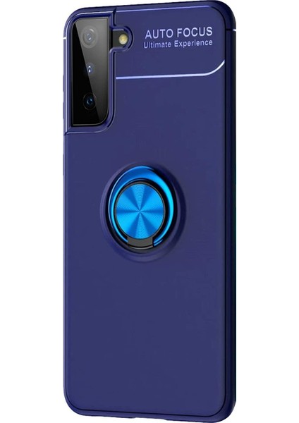 Samsung Galaxy S21 Plus Kılıf Kickstand Ring Holder Lacivert fiyatları