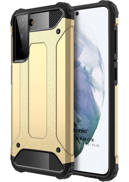 Samsung Galaxy S21 Plus Kılıf Rugged Ar Gold
