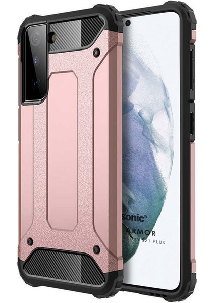 Samsung Galaxy S21 Plus Kılıf Rugged Ar Rose Gold