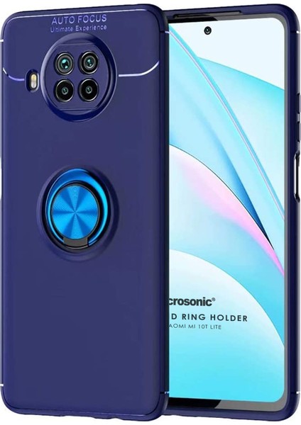 Xiaomi Mi 10T Lite Kılıf Kickstand Ring Holder Lacivert