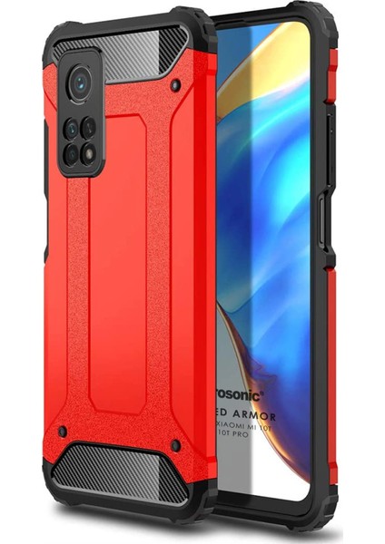 Xiaomi Mi 10T Pro Kılıf Rugged Ar Kırmızı