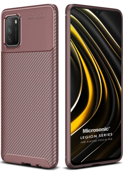 Xiaomi Poco M3 Kılıf Legion Series Kahverengi