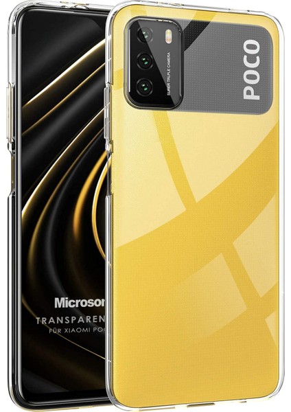 Xiaomi Poco M3 Kılıf Transparent Soft Beyaz