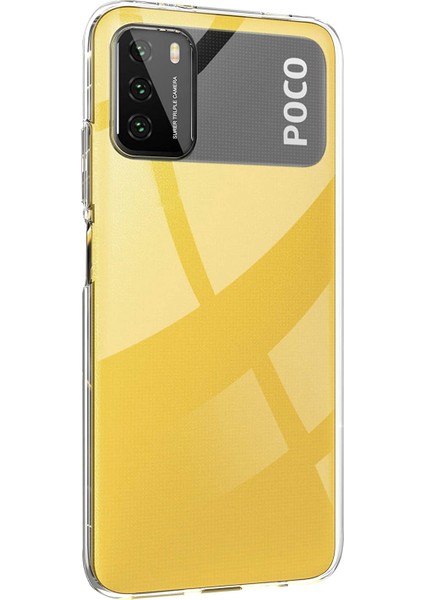 Xiaomi Poco M3 Kılıf Transparent Soft Beyaz