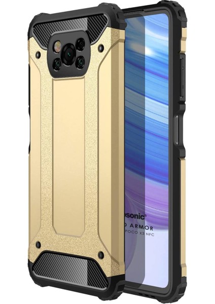 Xiaomi Poco X3 Nfc Kılıf Rugged Ar Gold