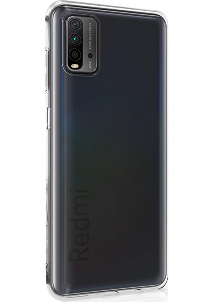 Xiaomi Redmi 9t Kılıf Transparent Soft Beyaz