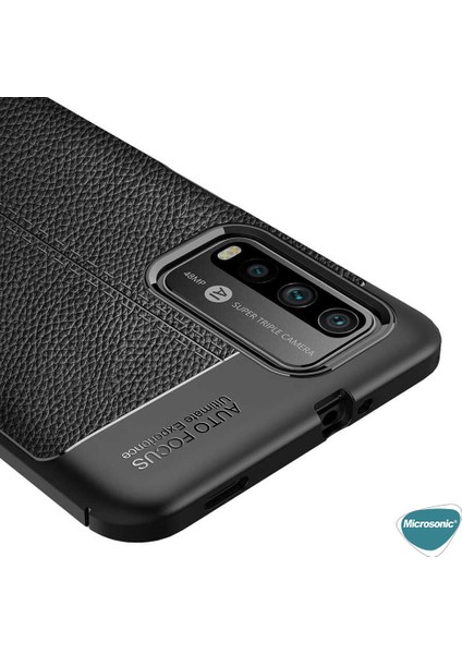 Xiaomi Redmi Note 9 4g Kılıf Deri Dokulu Silikon Lacivert