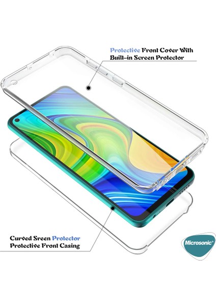 Xiaomi Redmi Note 9 Kılıf 6 Tarafı Tam Full Koruma 360 Clear Soft Şeffaf
