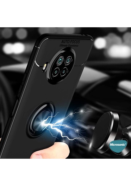 Xiaomi Redmi Note 9 Pro 5g Kılıf Kickstand Ring Holder Siyah