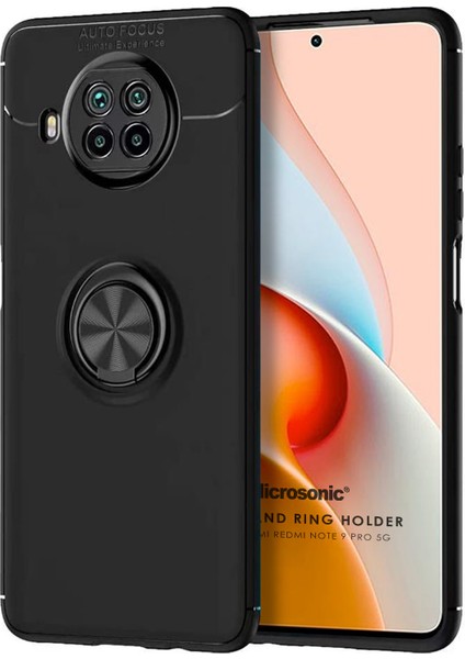 Xiaomi Redmi Note 9 Pro 5g Kılıf Kickstand Ring Holder Siyah
