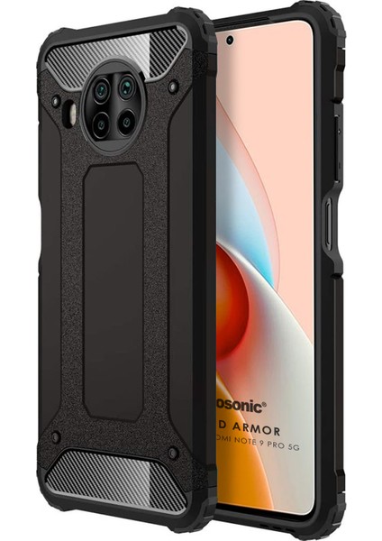 Xiaomi Redmi Note 9 Pro 5g Kılıf Rugged Ar Siyah