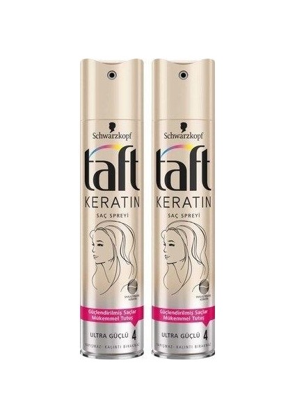 Keratin Ultra Güçlü Saç Spreyi 250 ml 2'li