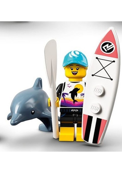 Minifigures 71029 Series 21 : 1.Paddle Surfer (Kapalı Paket 1 Adet Minifigür)