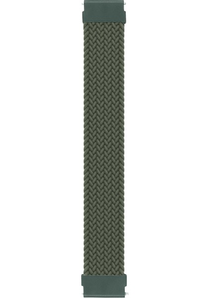 Amaz fit Pace Kordon Large Size Braided Solo Loop Band Koyu Yeşil