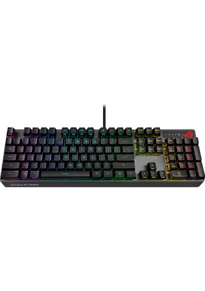 ASUS ROG Strix Scope RX Red Switch 1ms IP57 Su Geçirmez ve Toza Dayanıklı RGB Türkçe Optik Kablolu Gizlilik Tuşlu Mekanik Gaming Klavye