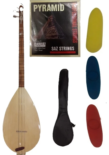 Cüra  Saz 6 Tel  Dut Parlak  Kılıf + Tel + Tezene  84 cm