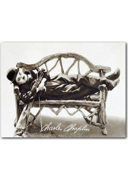 Ahşap Tablo Charlie Chaplin Komedyen ve AKTÖR1921