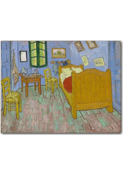 Ahşap Tablo Vincent Van Gogh Yatak Odası