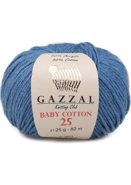 Baby Cotton 25 El Örgü Ipi Koyu Mavi 3431