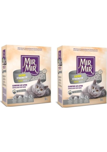 Mır mır Aktif Karbonlu Bentonit Kedi Kumu 5 lt x 4 Adet (20 lt )