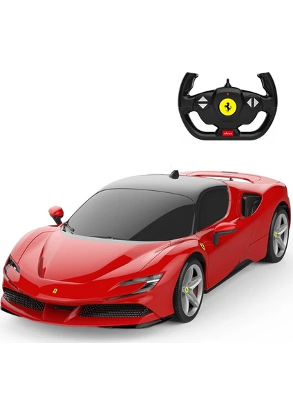 1:14 Ferrari SF90 Stradale Işıklı Uzaktan Kumandalı Araba 34 cm.Kırmızı 3+ Yaş