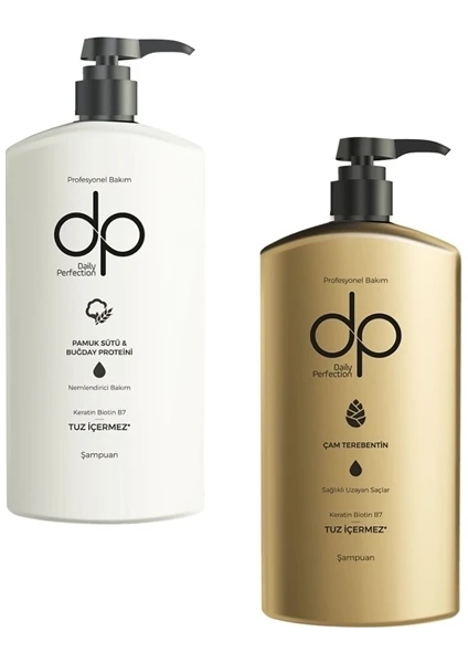 Dp Daily Perfection Pamuk Sütü 800 ml + Çam Terebentin 800 ml Şampuan