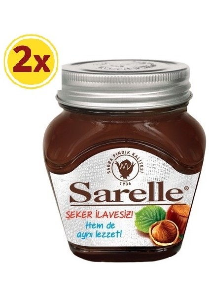 Şeker Ilavesiz Kakaolu Fındık Ezmesi 350 gr 2'li