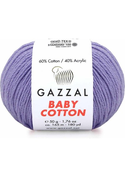 Baby Cotton El Örgü İpi Leylak 3420
