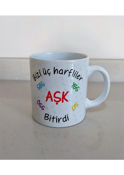 Tasarım Aşk Temalı Kupa 1 Adet