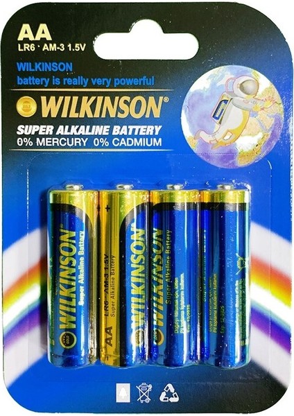 Wılkınson Aa Lr6 Am-3 4'lü 1.5 V Süper Alkalin Kalem Pil
