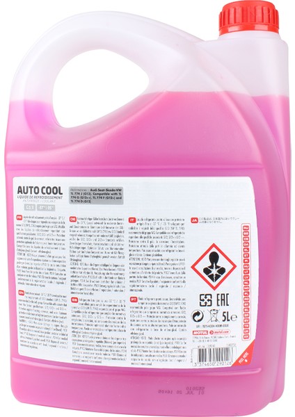 Auto Cool G13 Antifiriz Pembe Organik -37 5lt 21.08.2020
