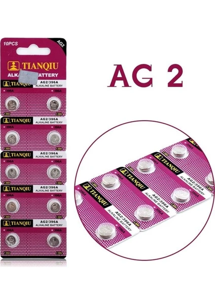 Tıanqıu Ag2 LR59/LR726 Alkalin 10 Lu Düğme Pil