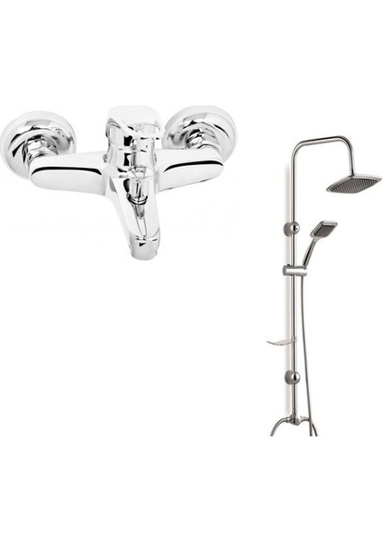 Banyo Bataryası Aç Kapa Robot Duş Banyo Seti Siyah