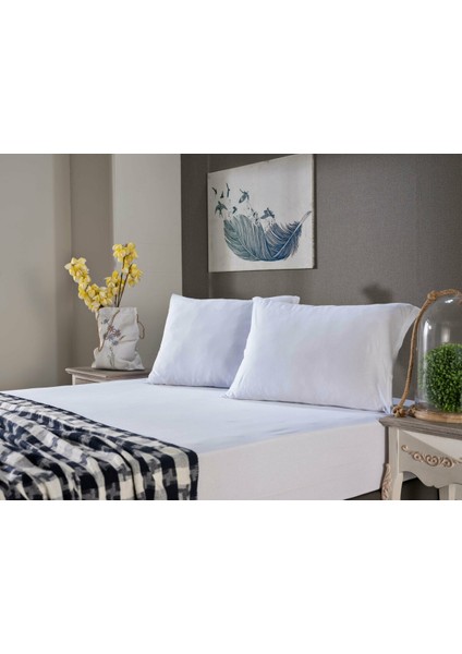 Penye Çarşaf Takımı Tek Kişilik Beyaz
