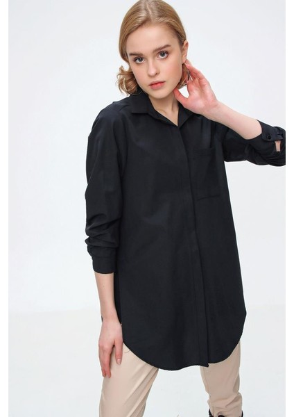 3879 Oversize Cepli Gömlek