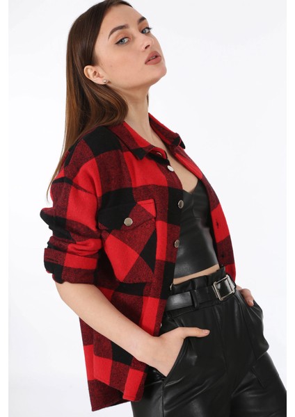 3854 Ekose Desen Çift Cepli Gömlek