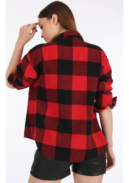 3854 Ekose Desen Çift Cepli Gömlek fırsatları