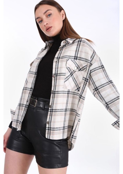 3854 Ekose Desen Çift Cepli Gömlek modelleri