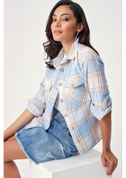 3854 Ekose Desen Çift Cepli Gömlek fiyatları