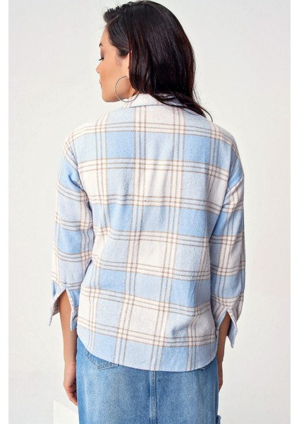 3854 Ekose Desen Çift Cepli Gömlek fırsatları